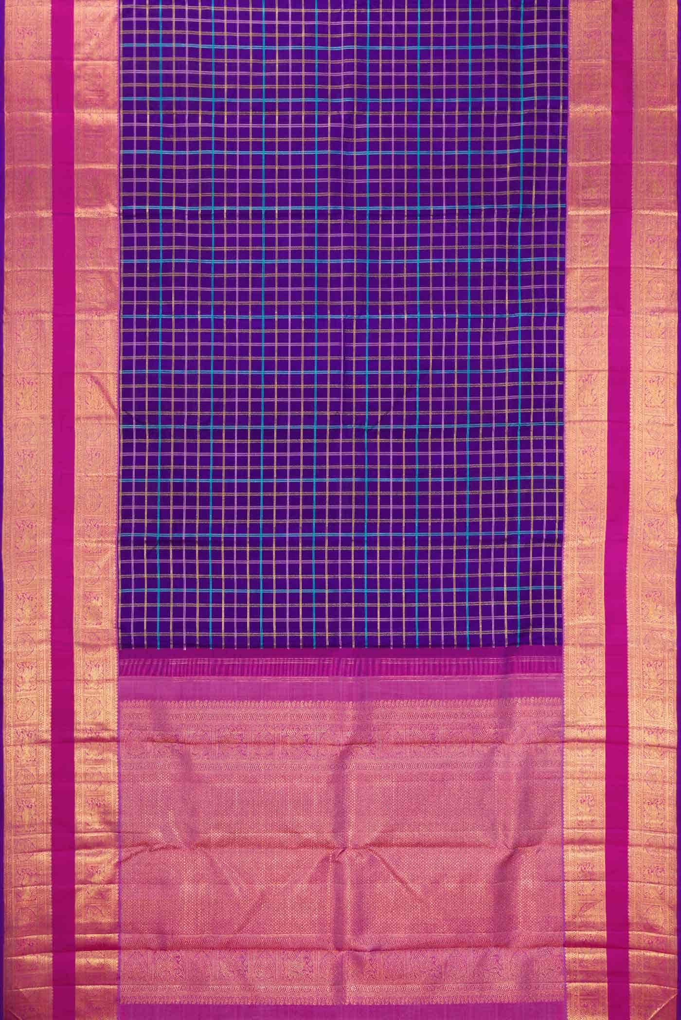 Purple Kanchipuram Silk Saree