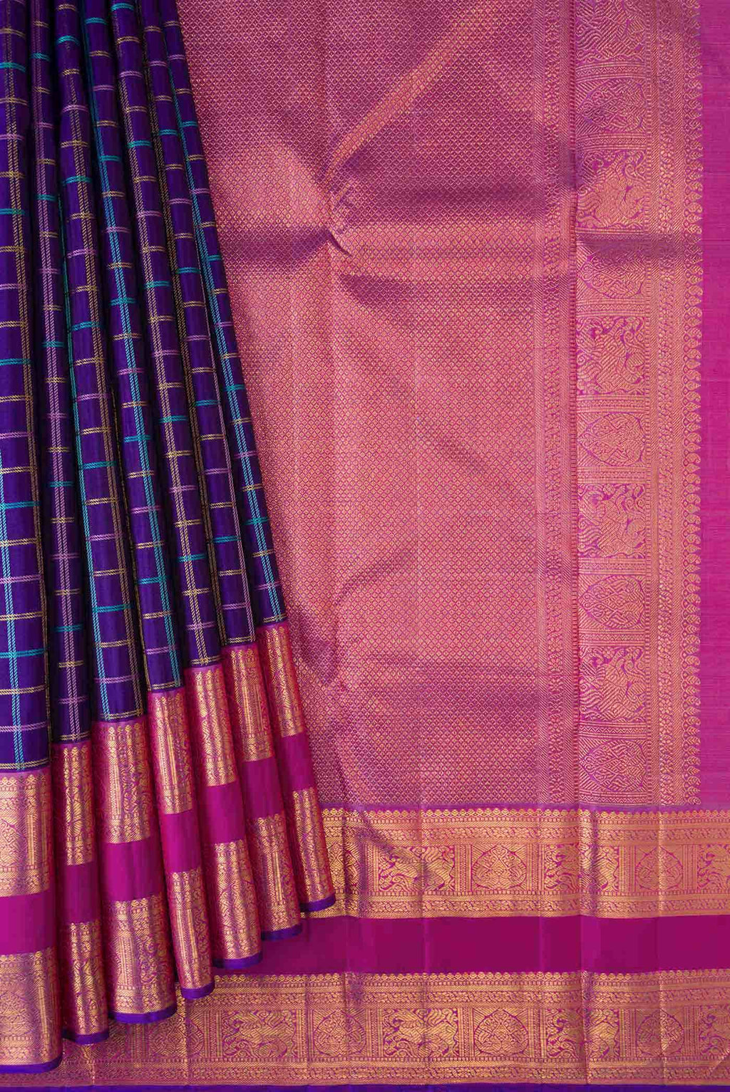 Purple Kanchipuram Silk Saree