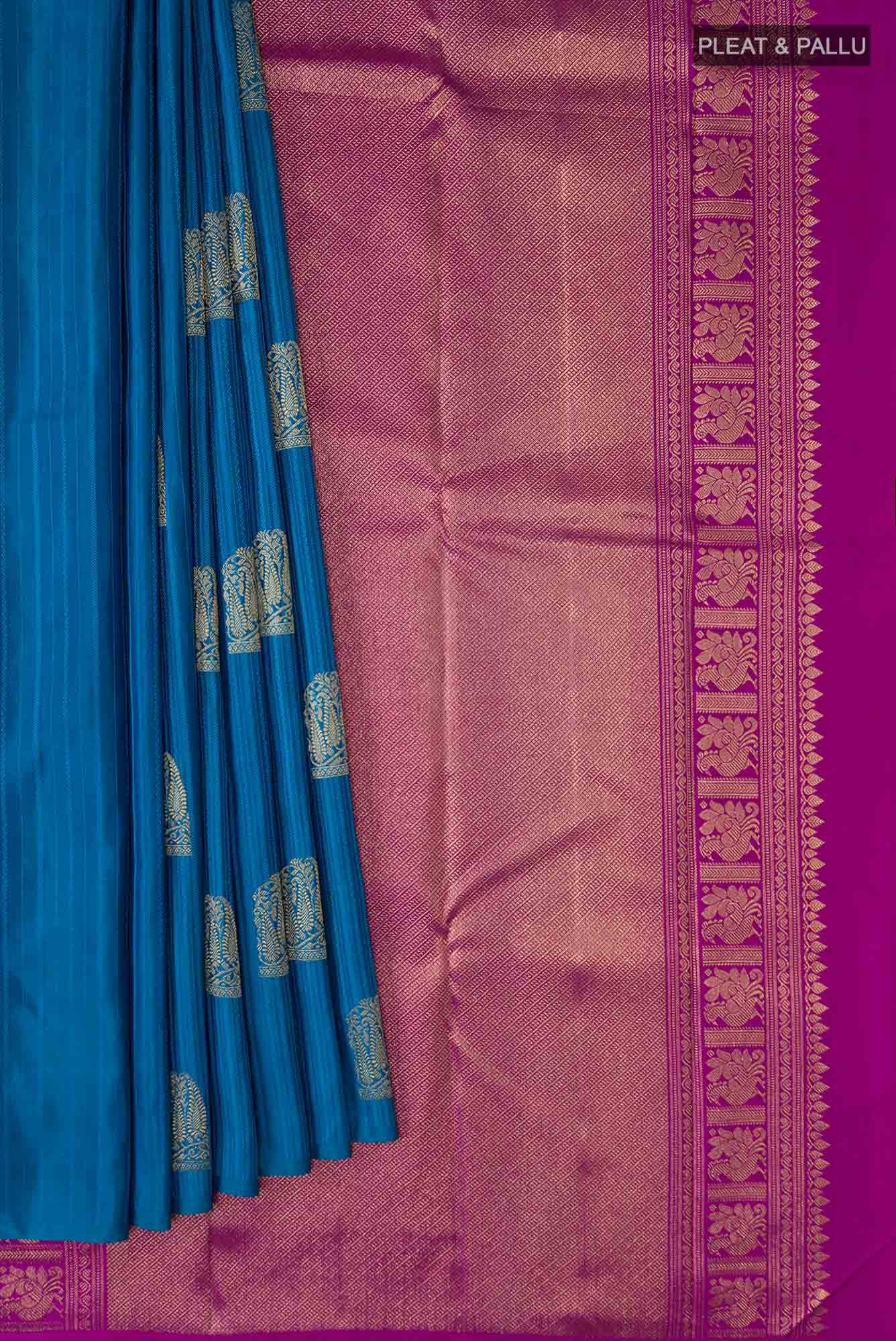 Blue Kanchipuram Silk Saree
