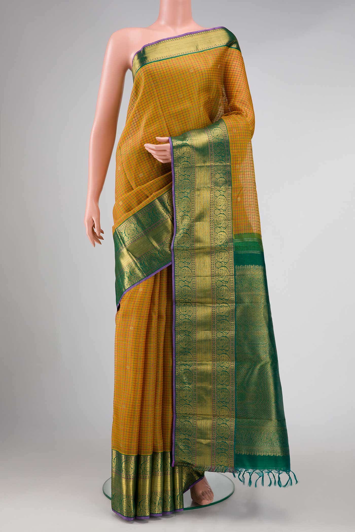Mustard Linen Saree