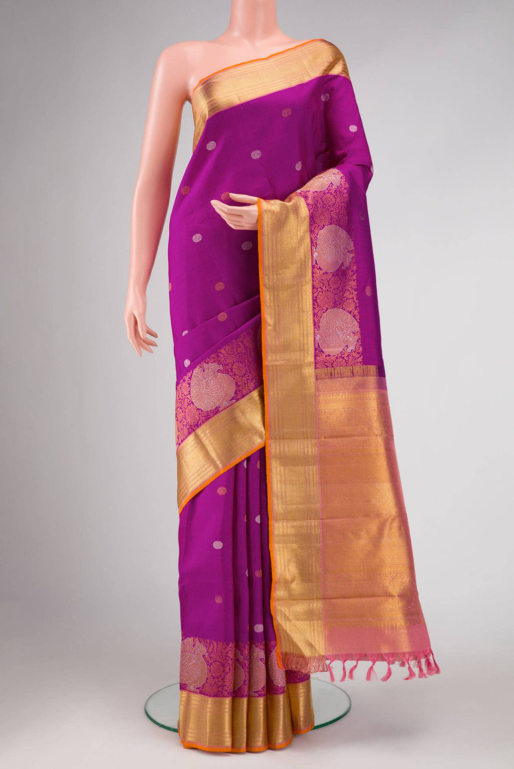 Magenta Kanchipuram Silk Saree