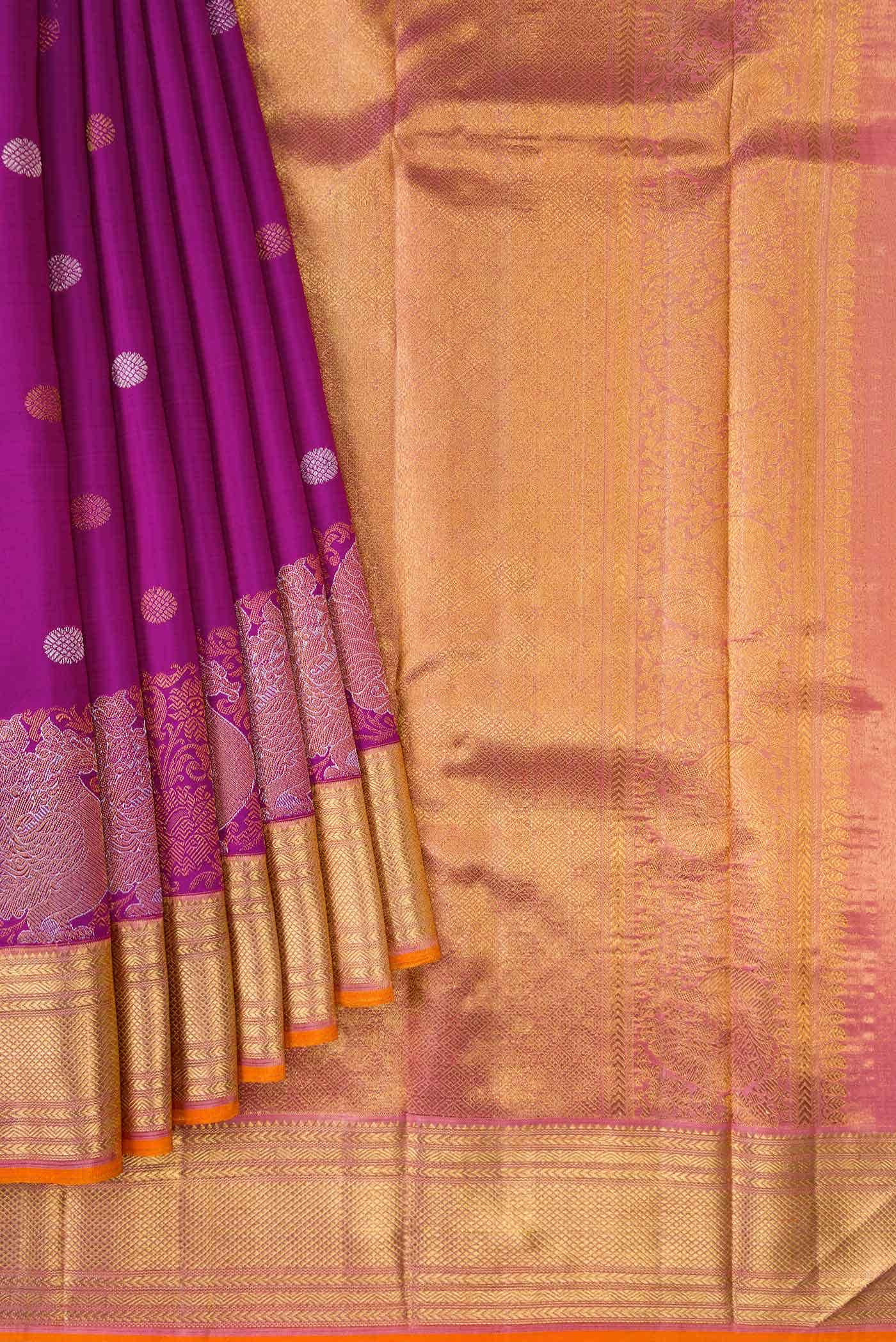 Magenta Kanchipuram Silk Saree