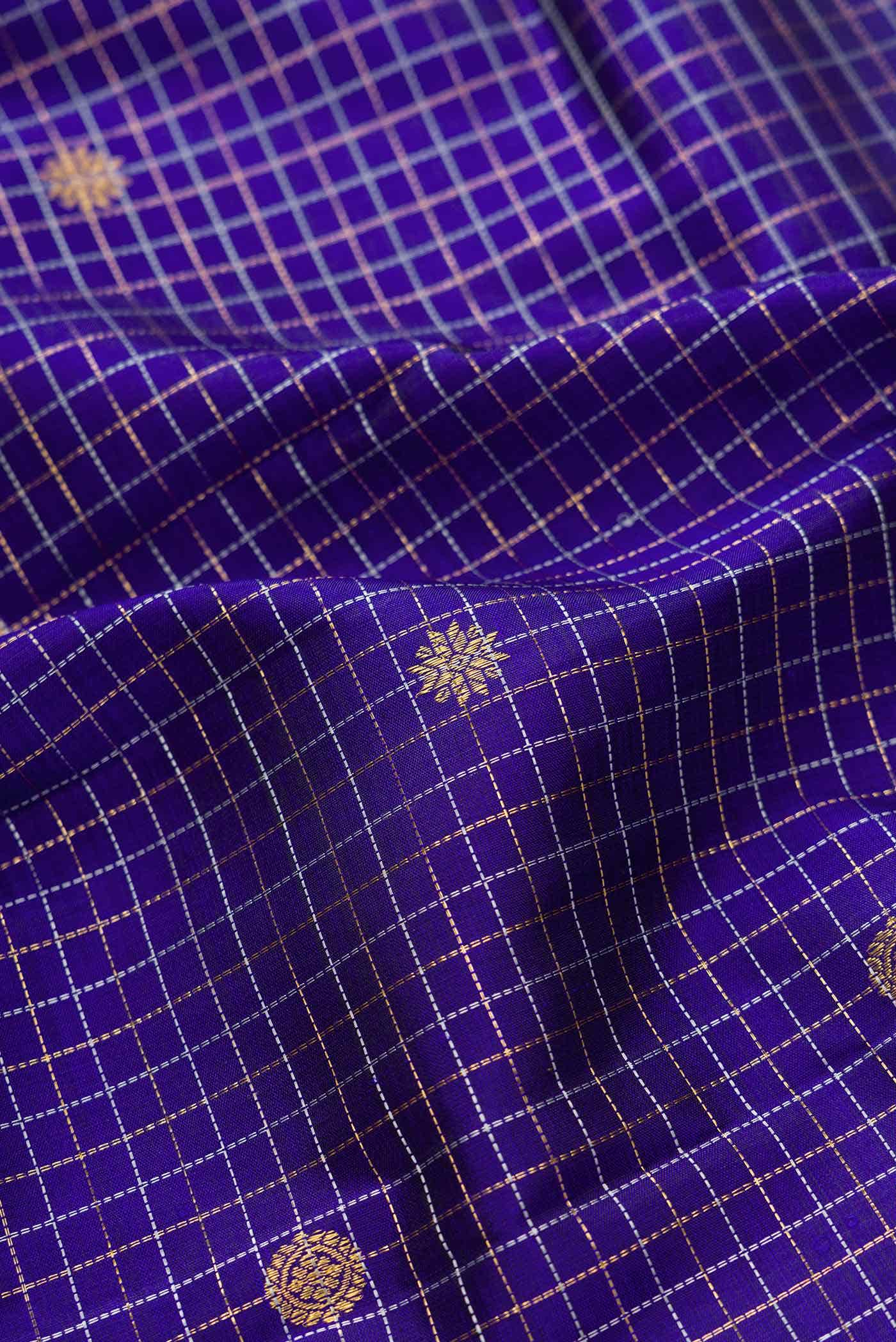 Royal Blue Dual Tone Kanchipuram Silk Saree