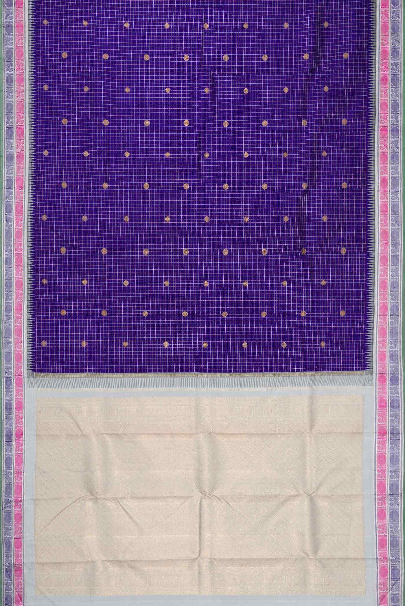Royal Blue Dual Tone Kanchipuram Silk Saree