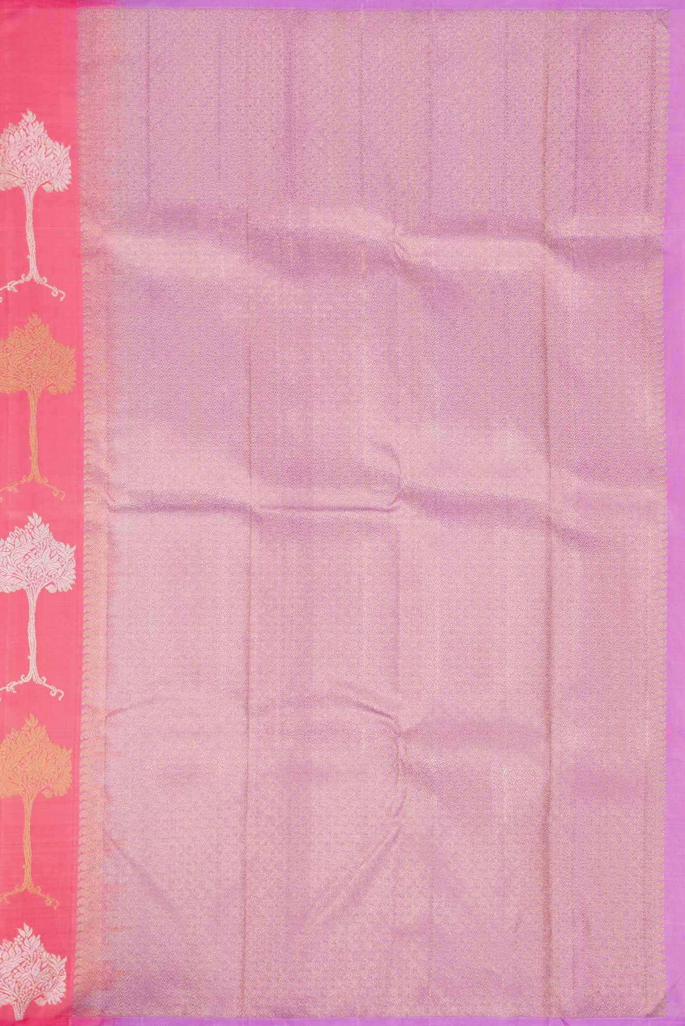 Pink Dual Tone Kanchipuram Silk Saree
