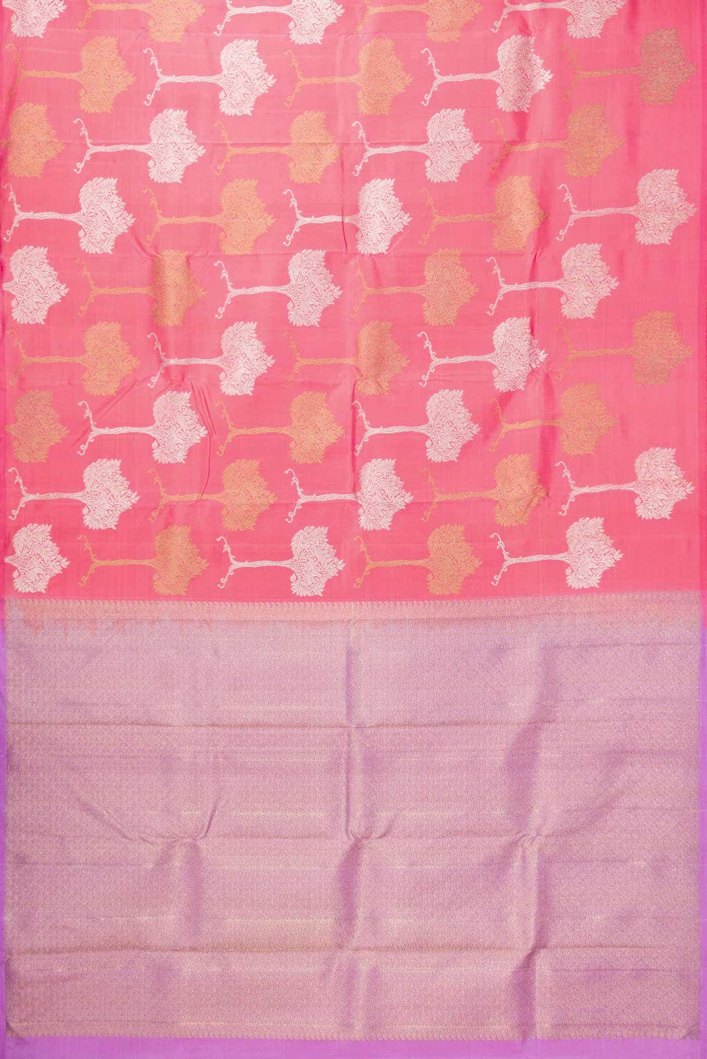Pink Dual Tone Kanchipuram Silk Saree