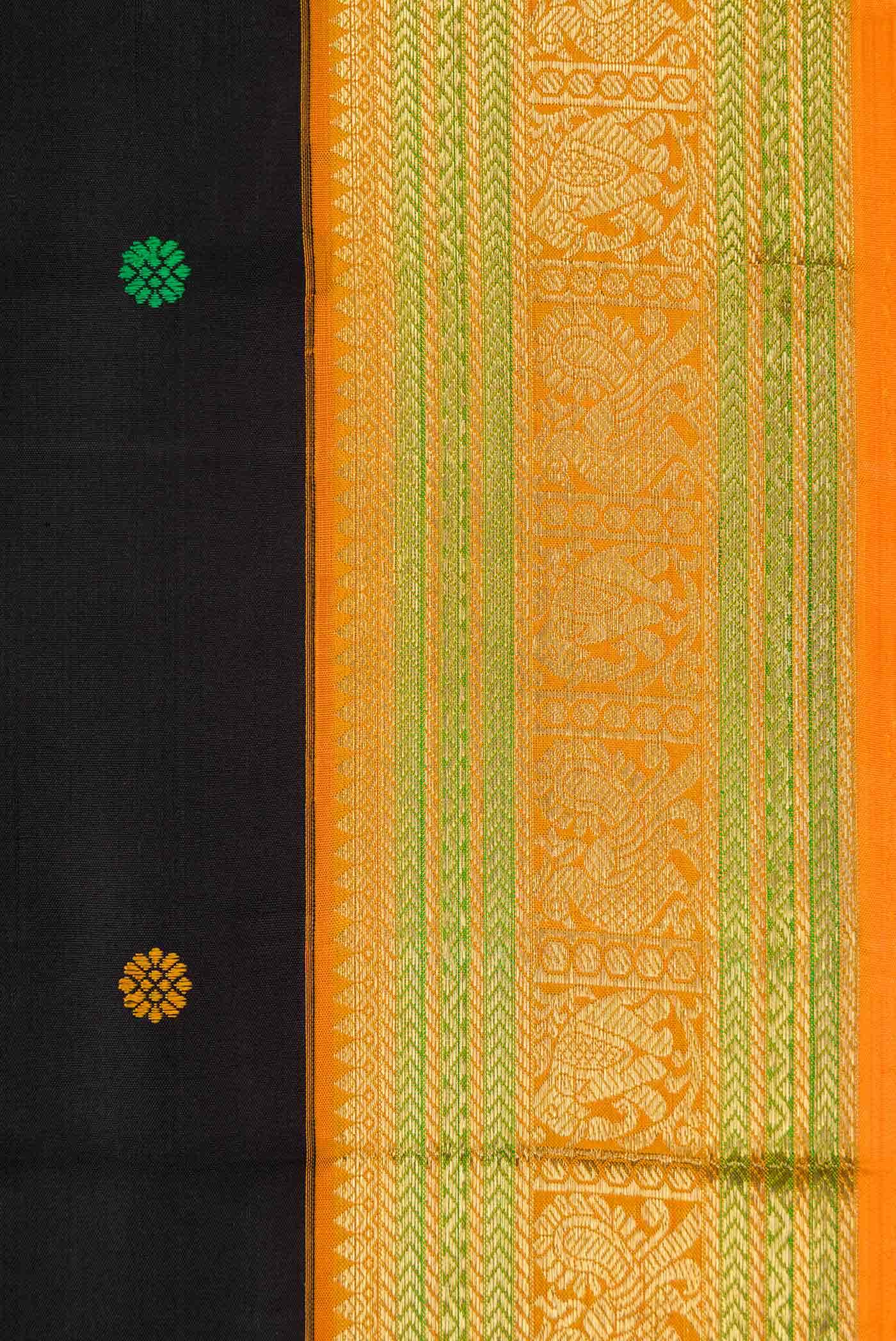 Black Kanchipuram Silk Saree