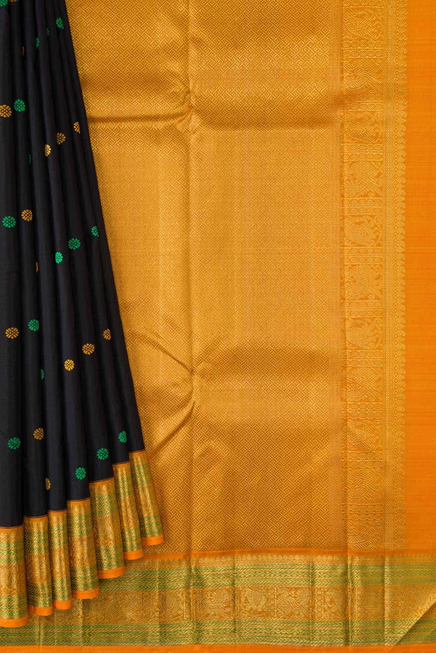 Black Kanchipuram Silk Saree