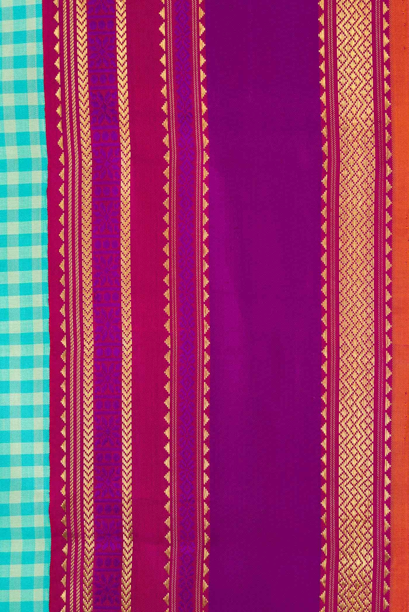 Sea Green Kanchipuram Silk Saree