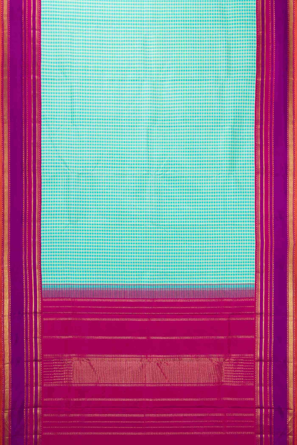 Sea Green Kanchipuram Silk Saree
