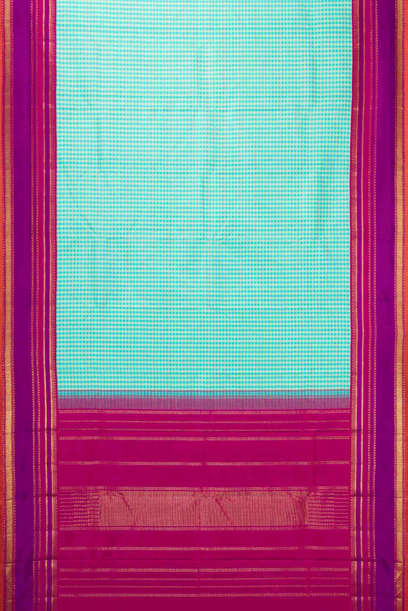 Sea Green Kanchipuram Silk Saree