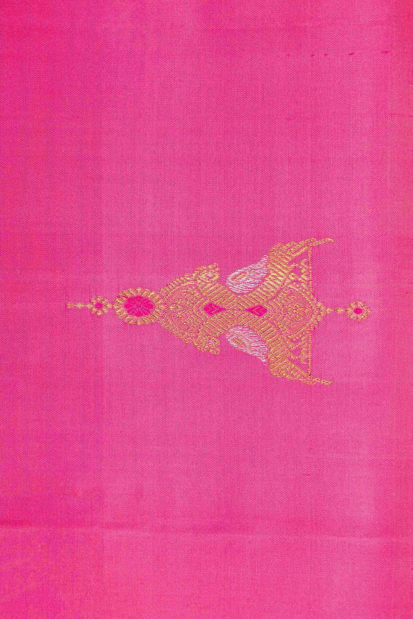 Pink Dual Tone Kanchipuram Silk Saree