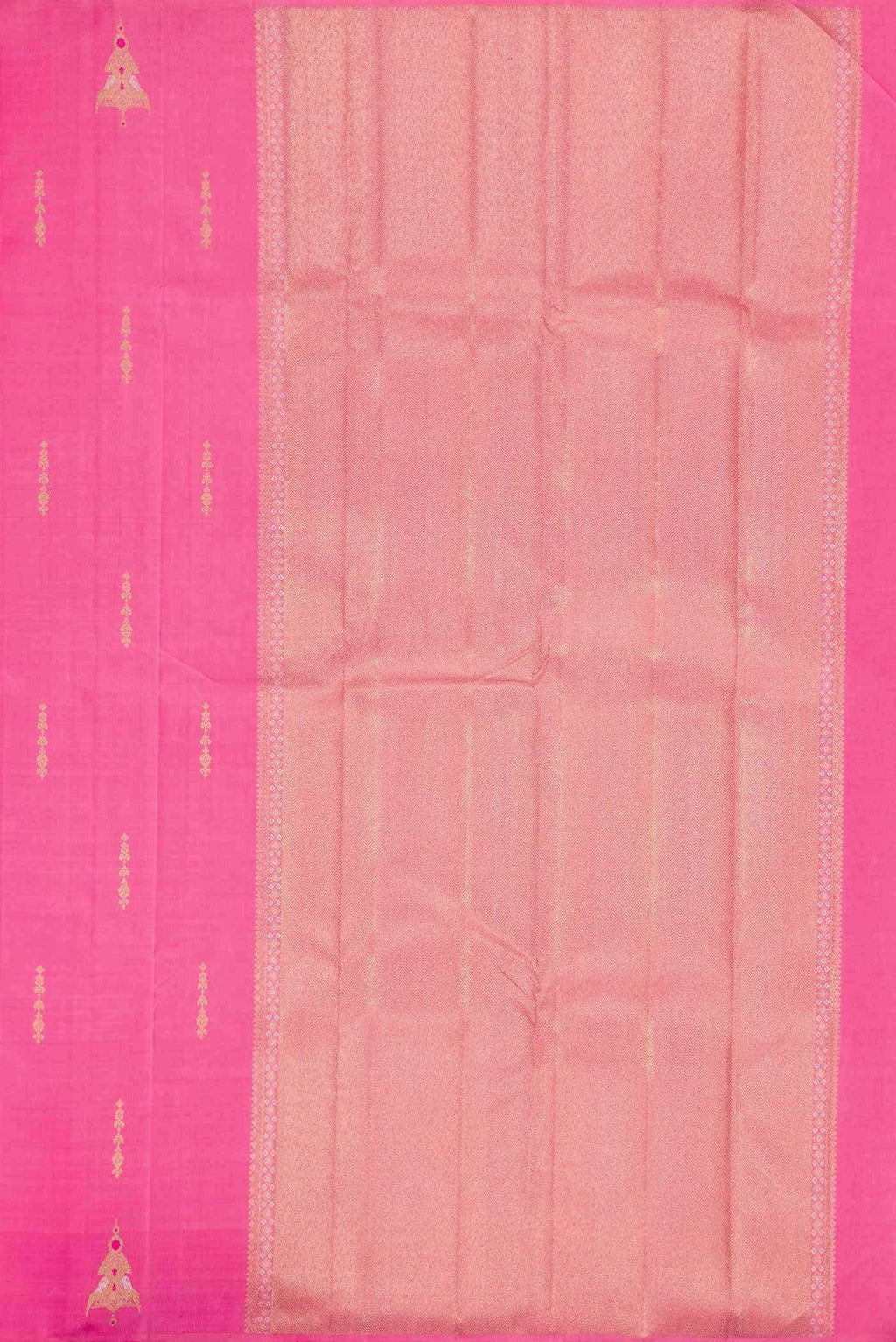 Pink Dual Tone Kanchipuram Silk Saree