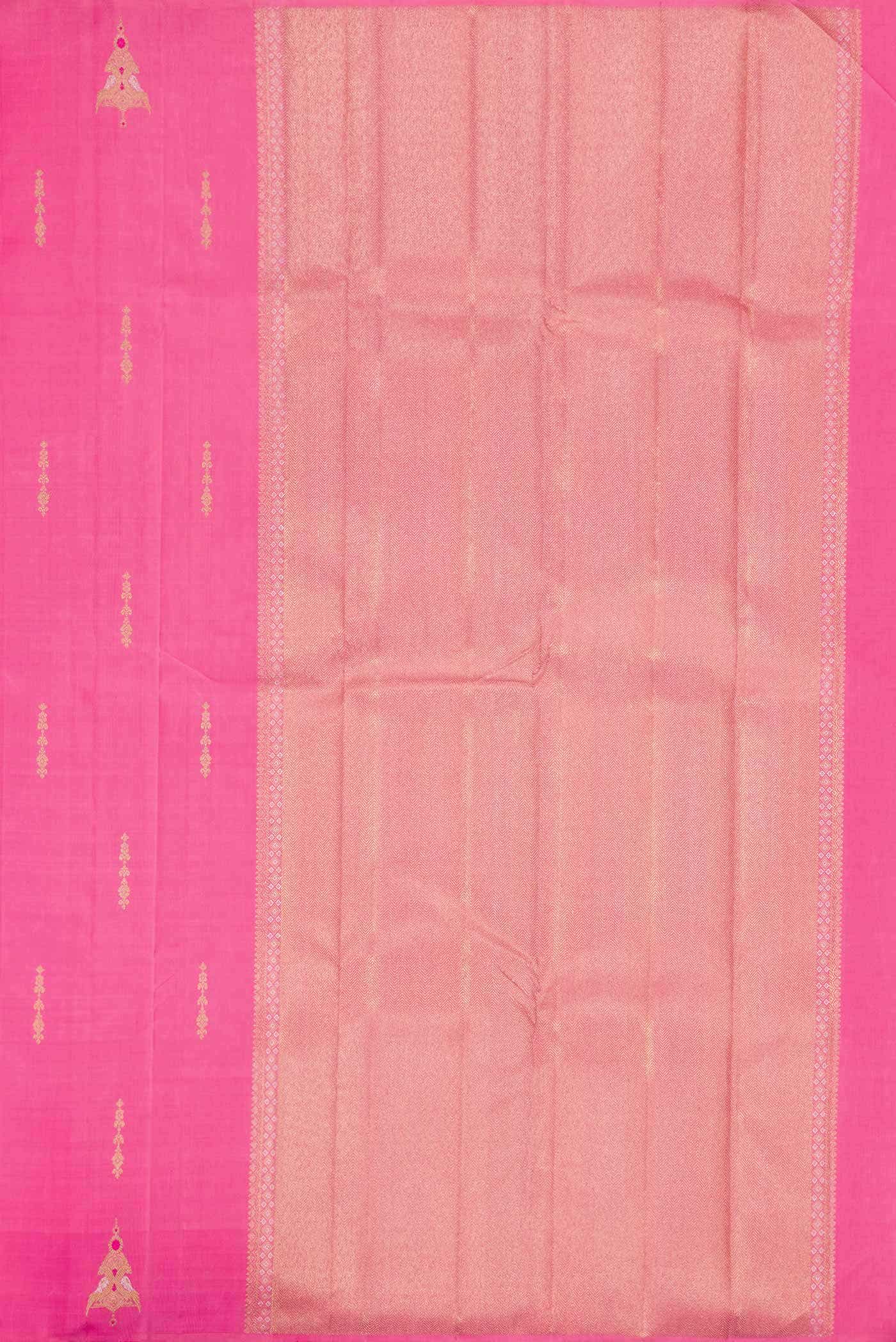 Pink Dual Tone Kanchipuram Silk Saree