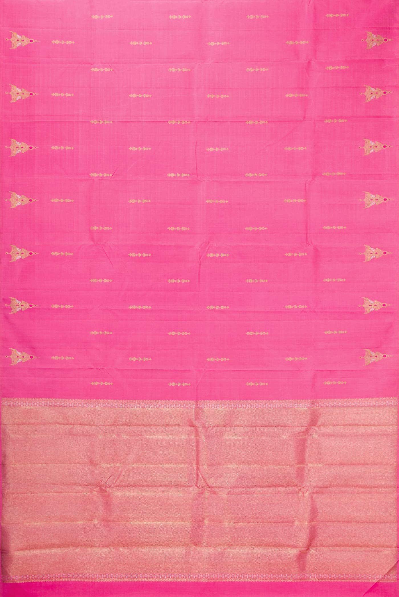 Pink Dual Tone Kanchipuram Silk Saree
