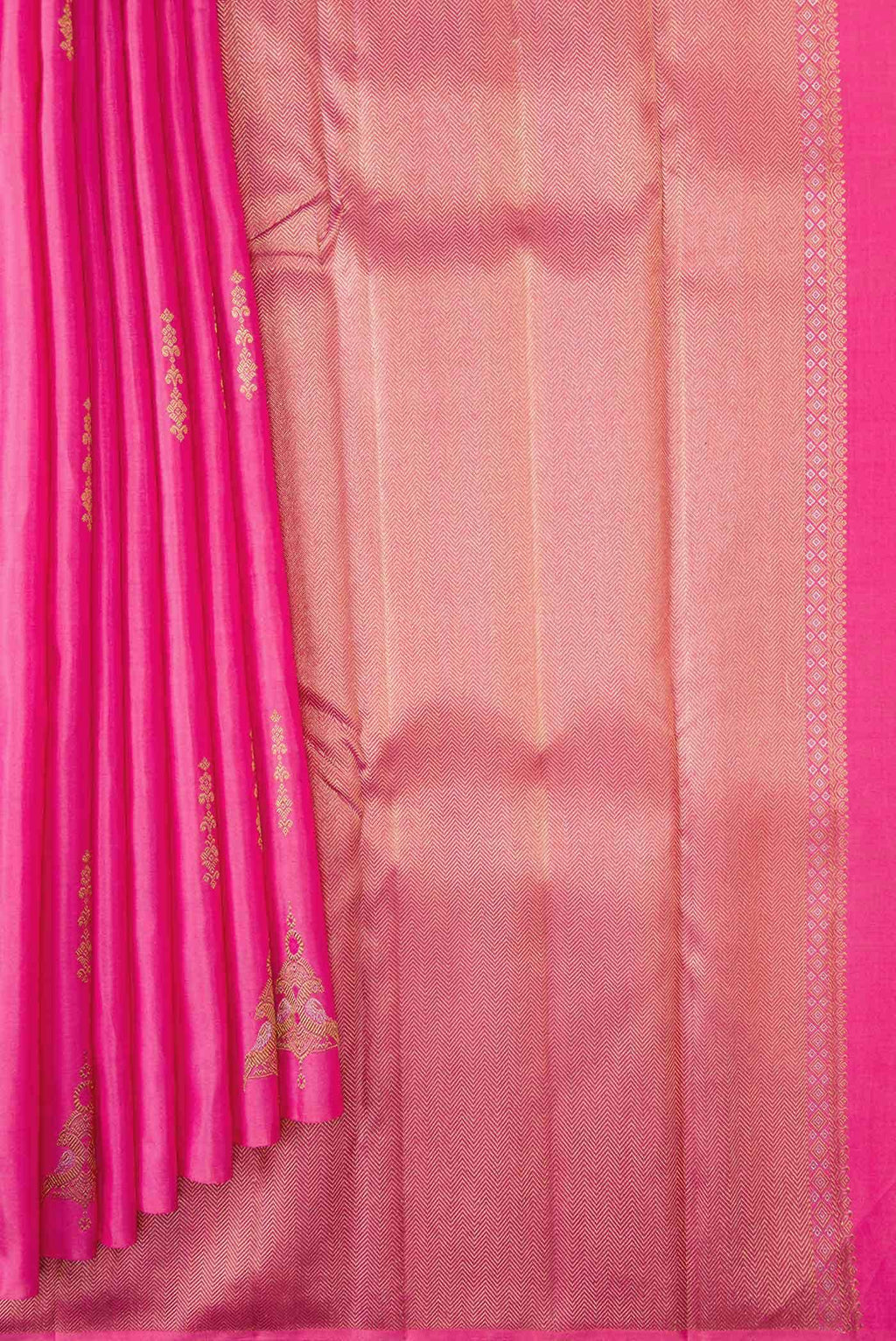 Pink Dual Tone Kanchipuram Silk Saree