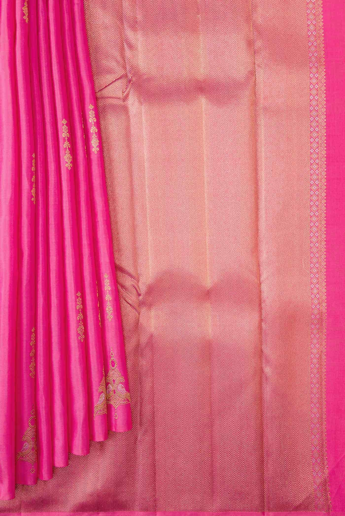 Pink Dual Tone Kanchipuram Silk Saree