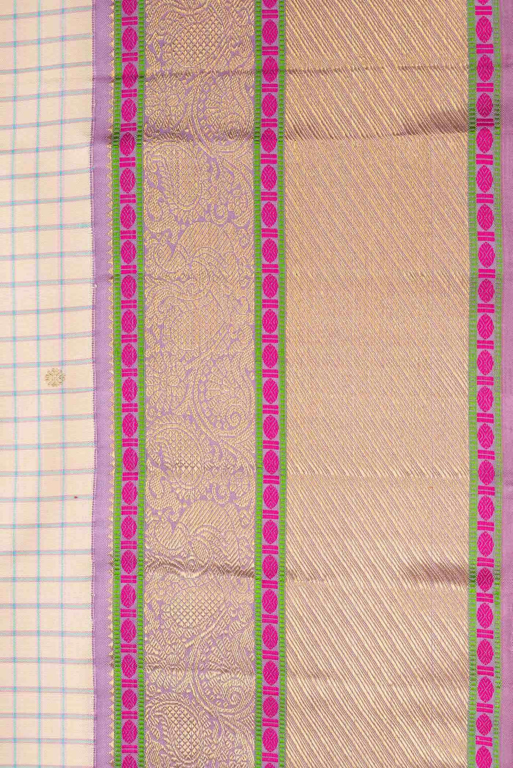 Beige Kanchipuram Silk Saree