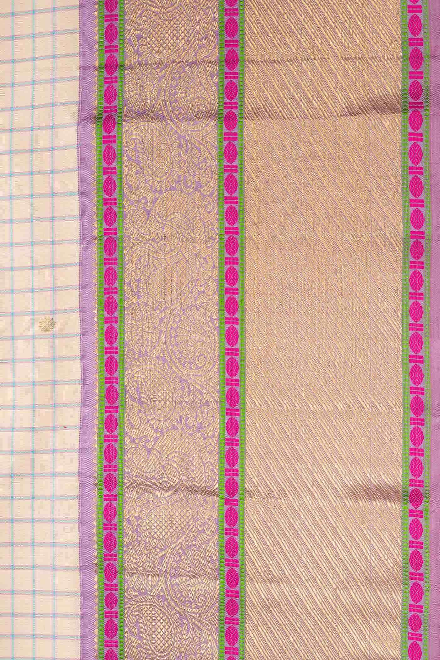 Beige Kanchipuram Silk Saree