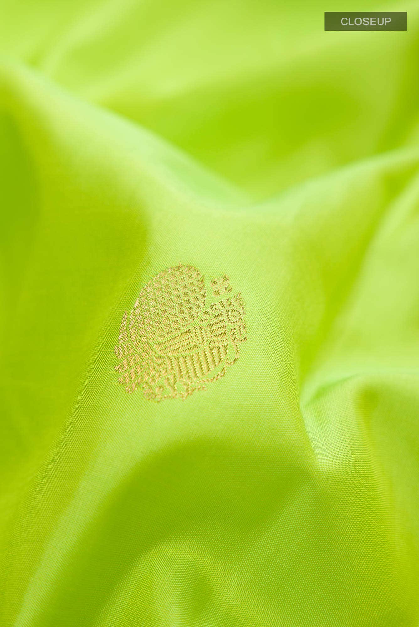 Parrot Green Kanchipuram Silk Saree