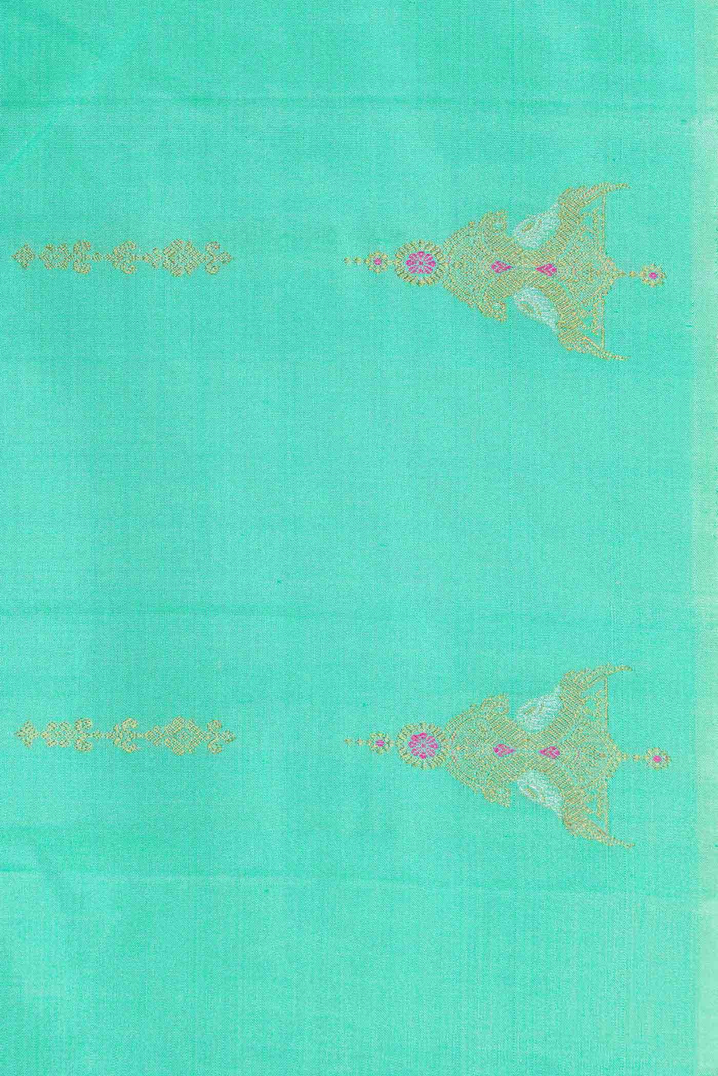Sea Green Kanchipuram Silk Saree