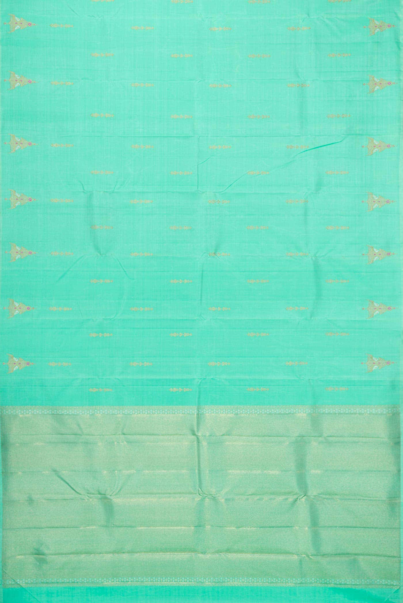 Sea Green Kanchipuram Silk Saree