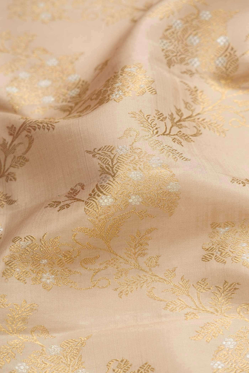 Beige Dual Tone Kanchipuram Silk Saree