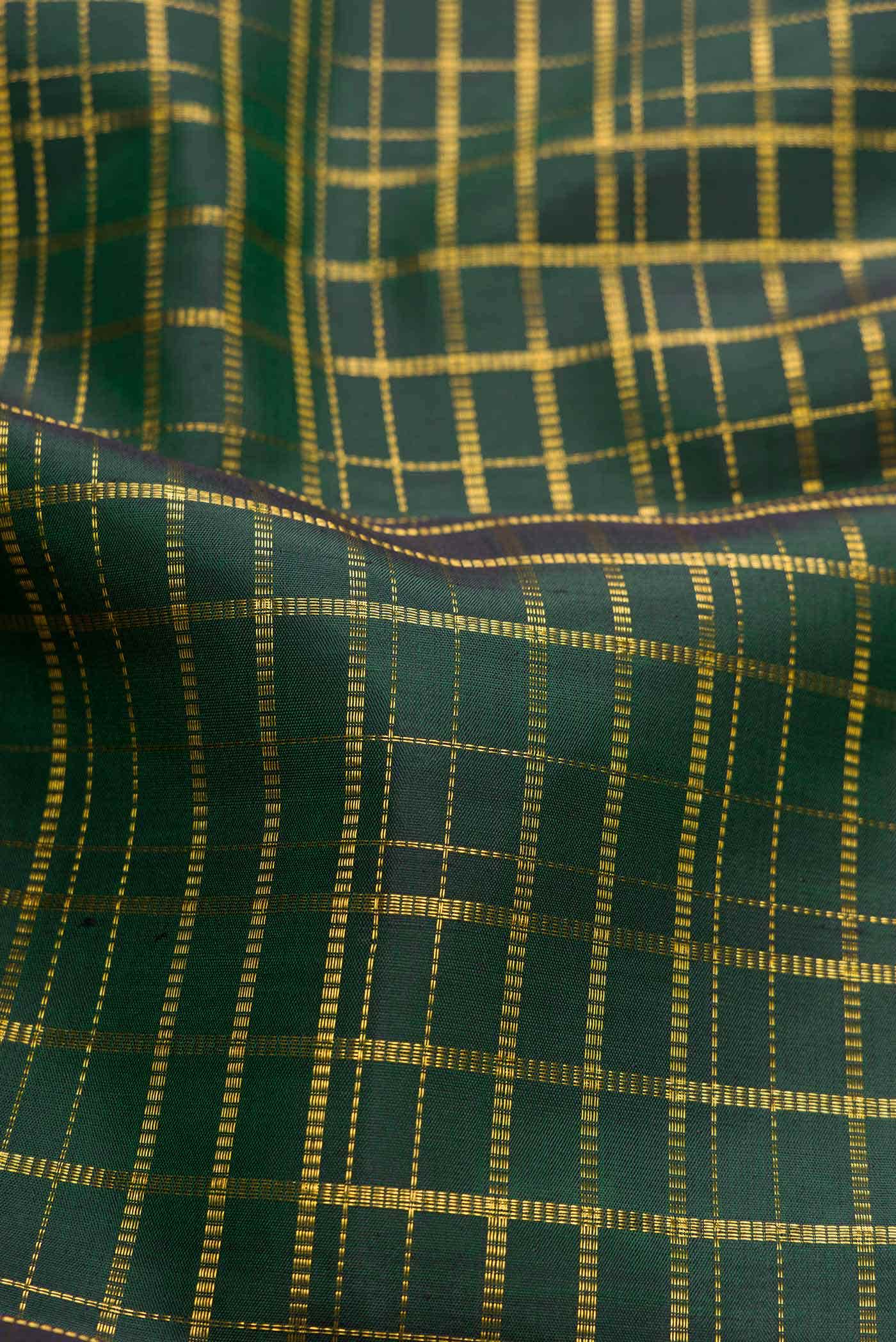 Bottle Green Kanchipuram Silk Saree