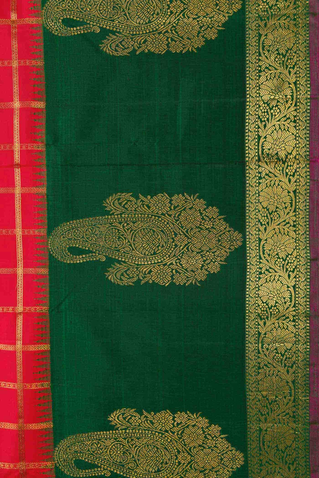 Pure Silk Pure Zari Maroon Kanchipuram Saree