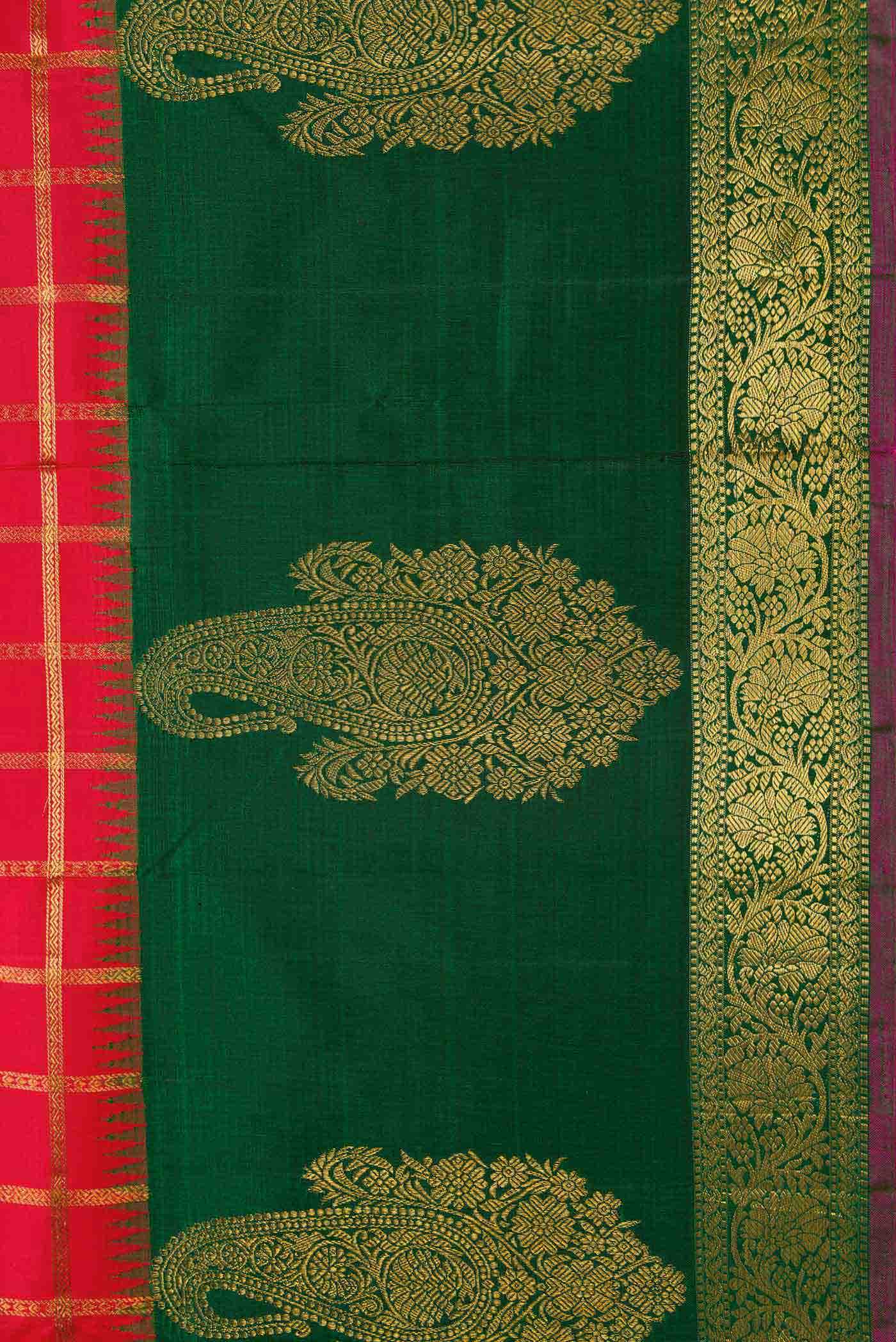 Pure Silk Pure Zari Maroon Kanchipuram Saree