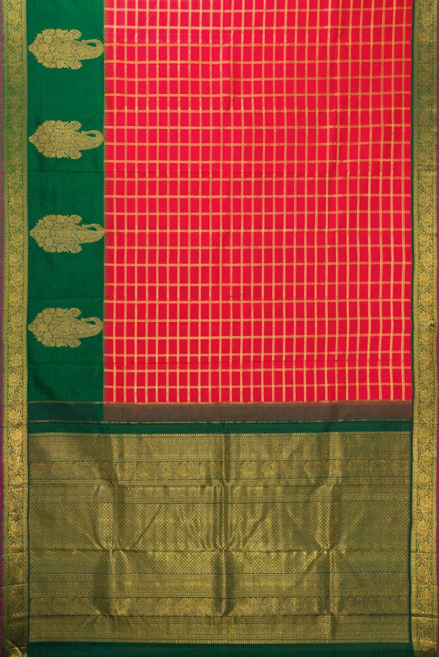 Pure Silk Pure Zari Maroon Kanchipuram Saree