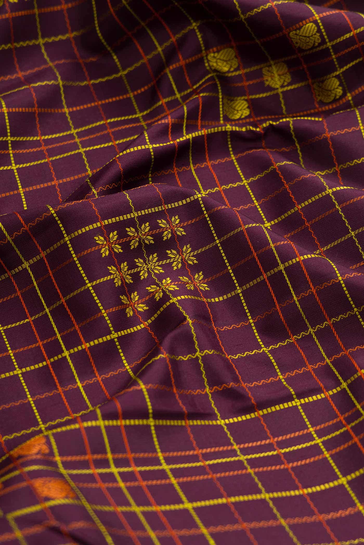 Brown Kanchipuram Silk Saree