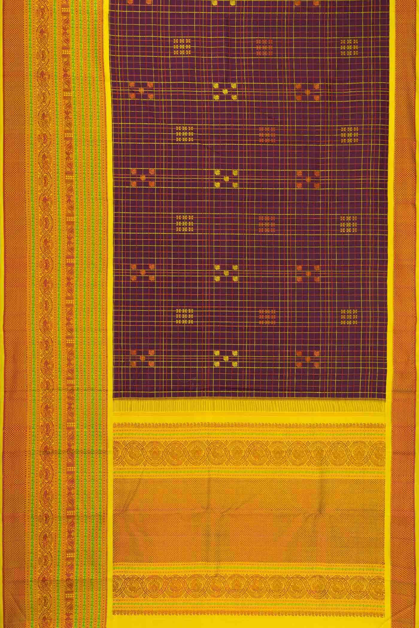 Brown Kanchipuram Silk Saree