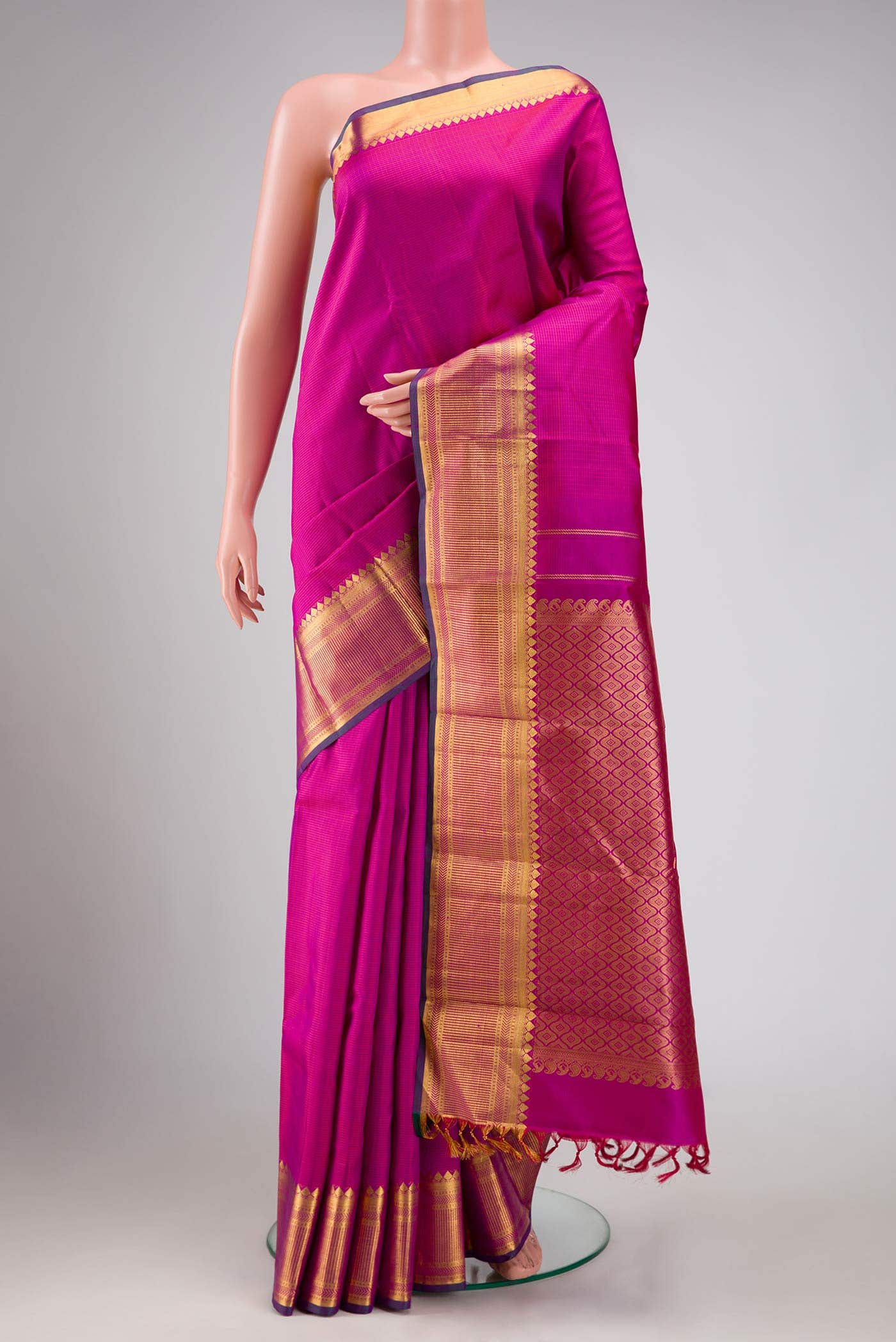 Magenta Kanchipuram Silk Saree