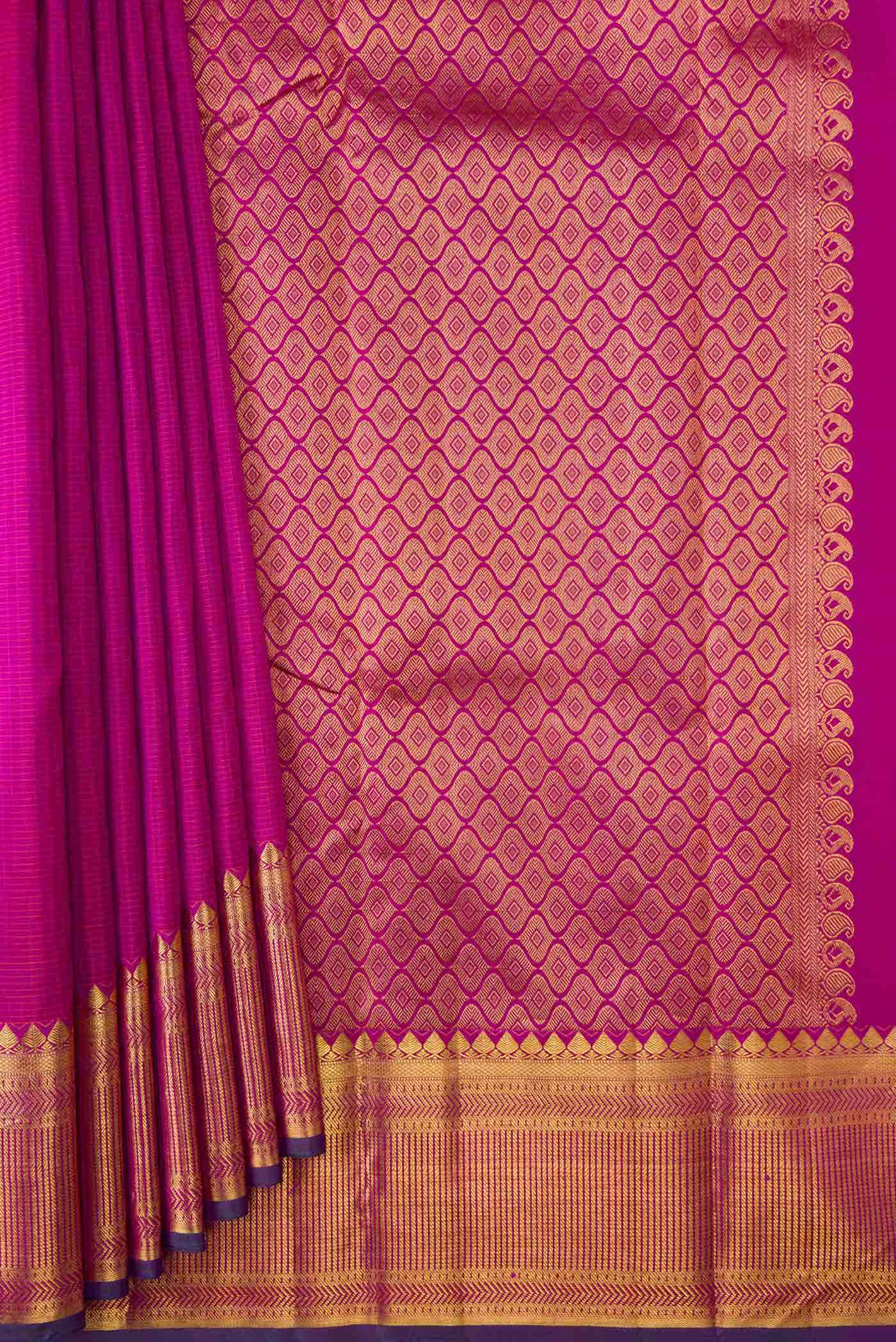 Magenta Kanchipuram Silk Saree