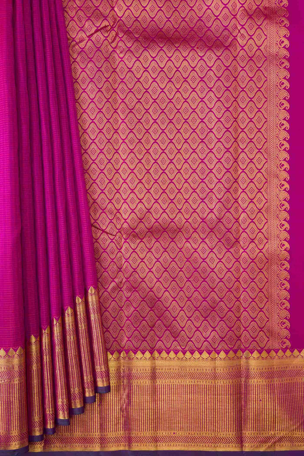 Magenta Kanchipuram Silk Saree