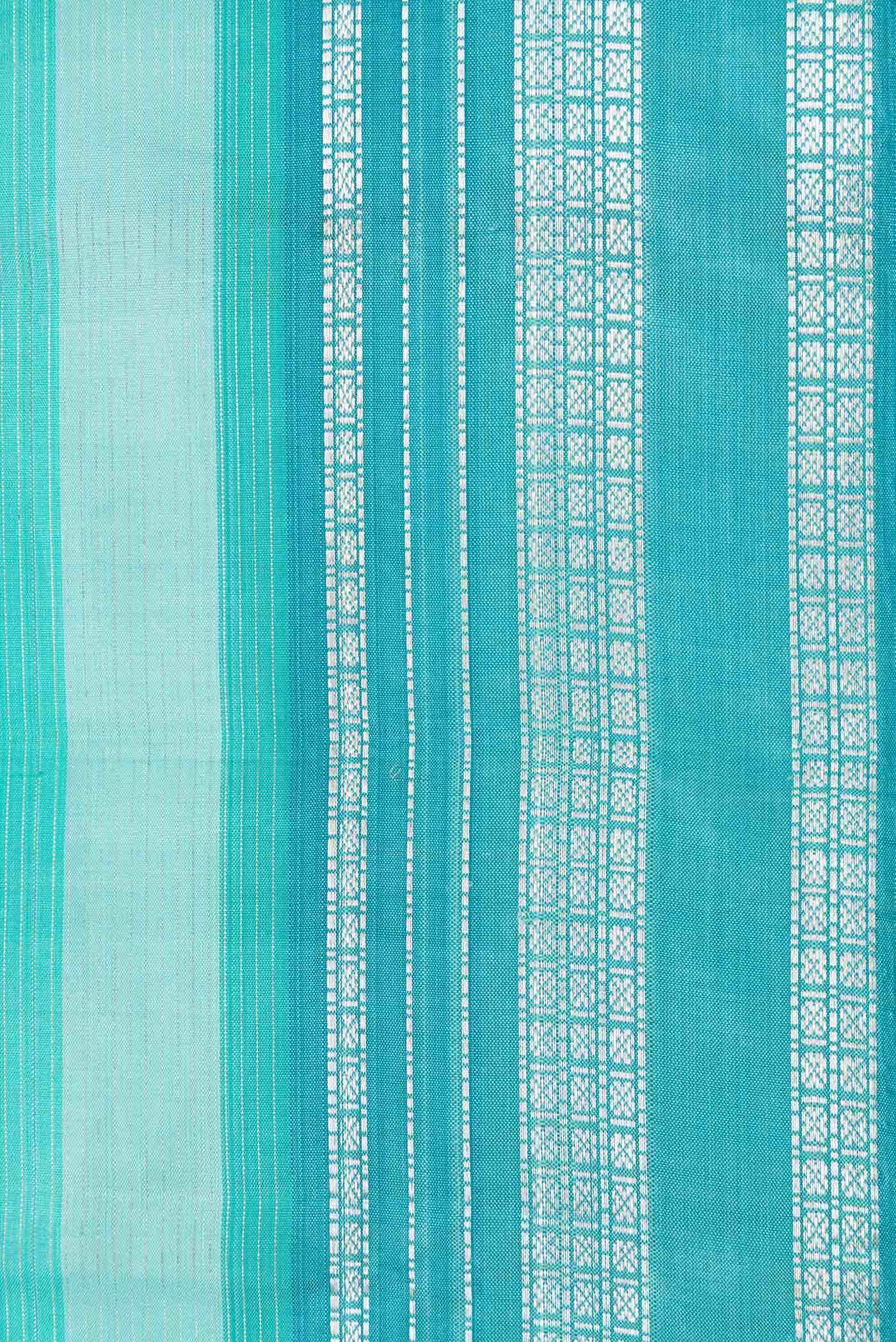 Green and Grey Dual Tone Kanchipuram Silk Saree