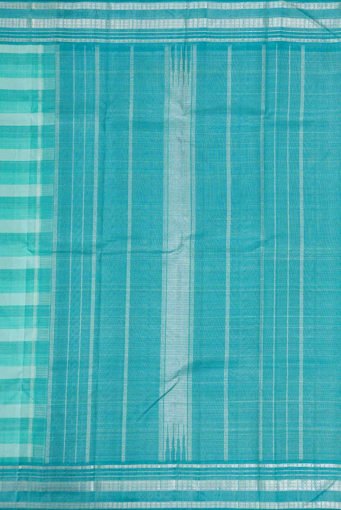 Green and Grey Dual Tone Kanchipuram Silk Saree