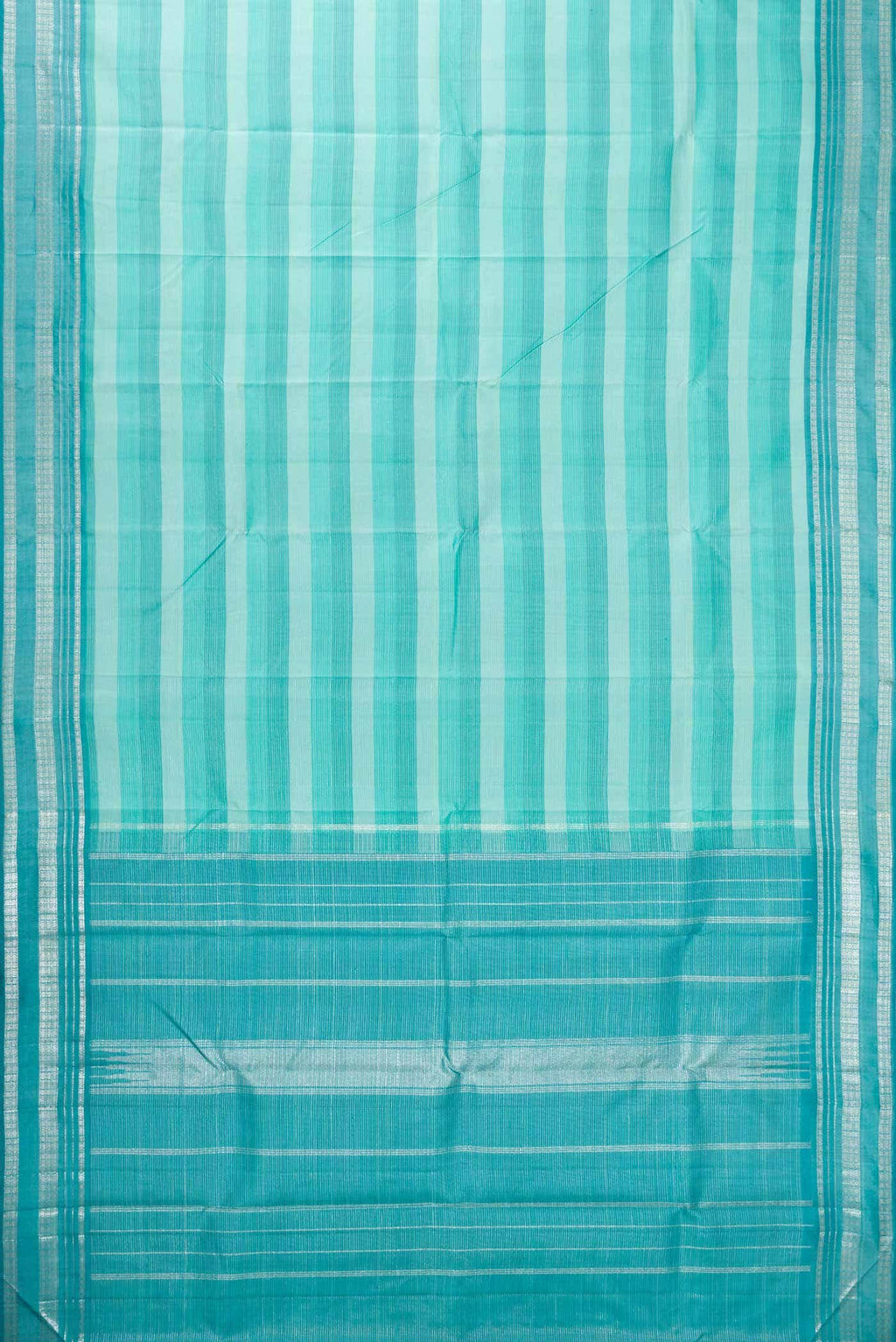 Green and Grey Dual Tone Kanchipuram Silk Saree