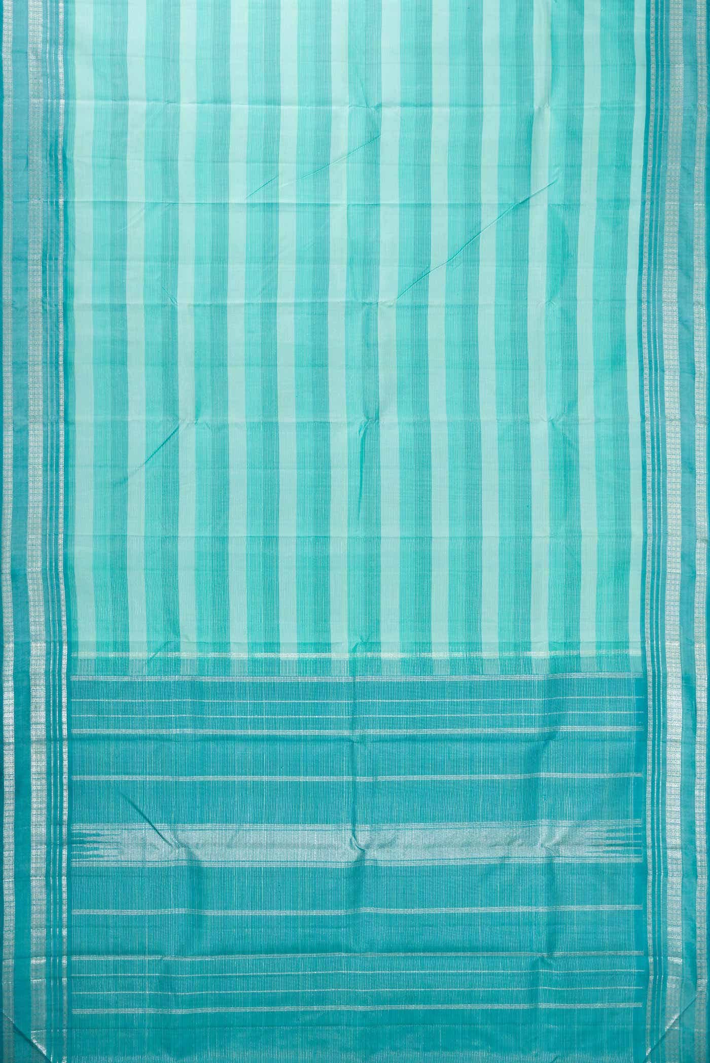 Green and Grey Dual Tone Kanchipuram Silk Saree
