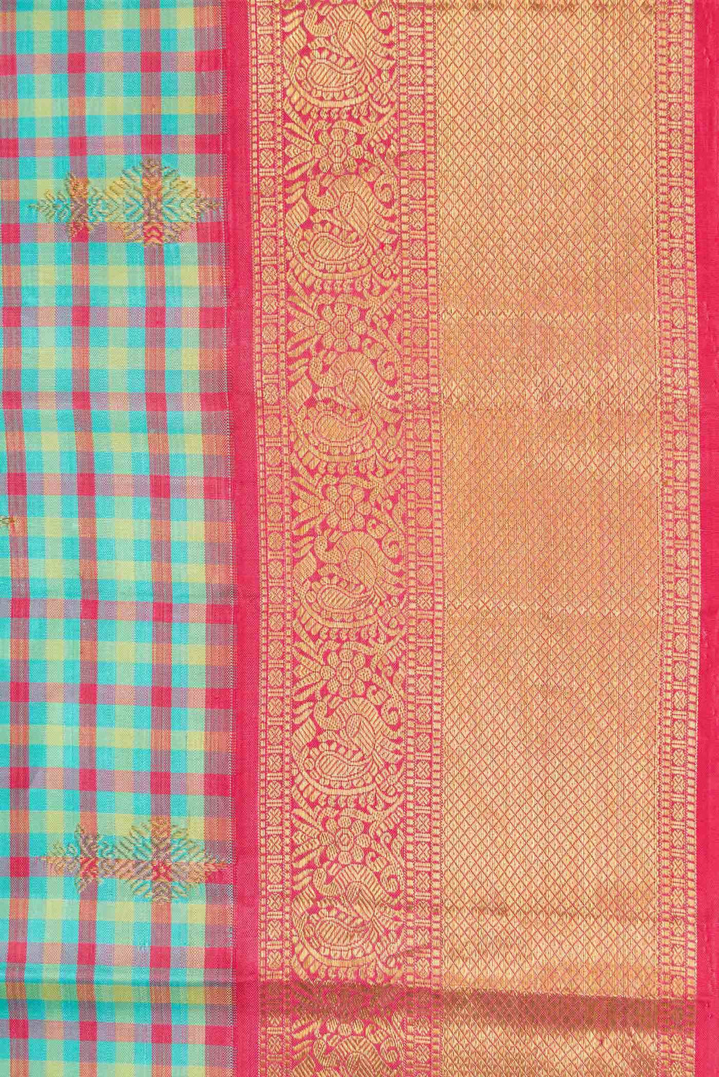 Green Dual Tone Kanchipuram Silk Saree