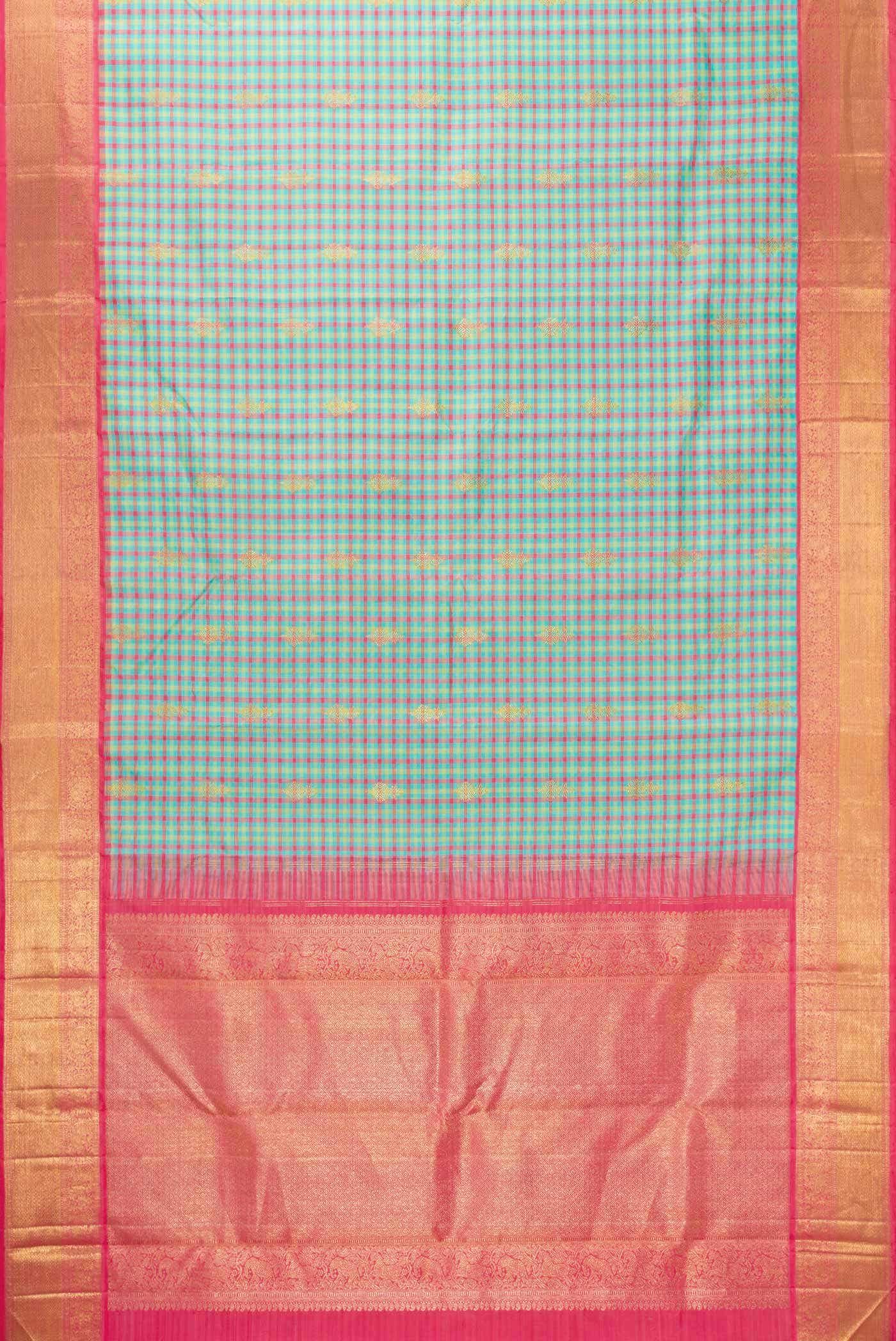 Green Dual Tone Kanchipuram Silk Saree