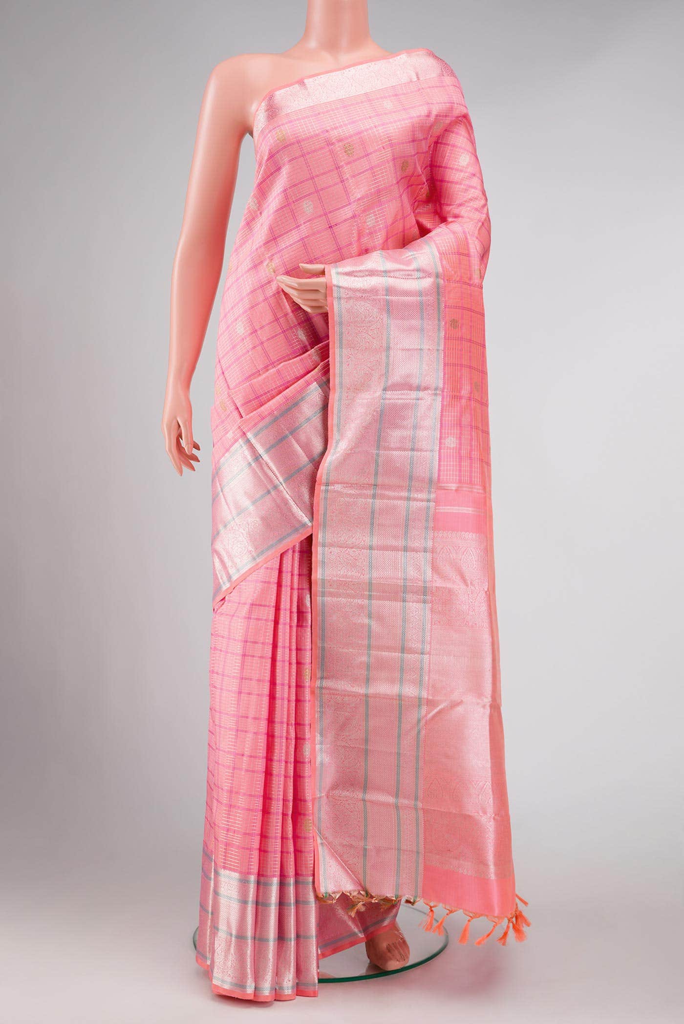Pink Kanchipuram Silk Saree