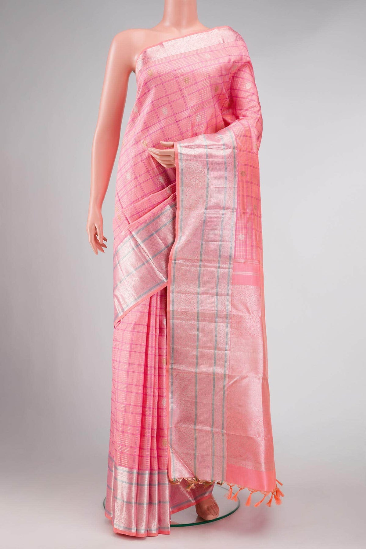Pink Kanchipuram Silk Saree