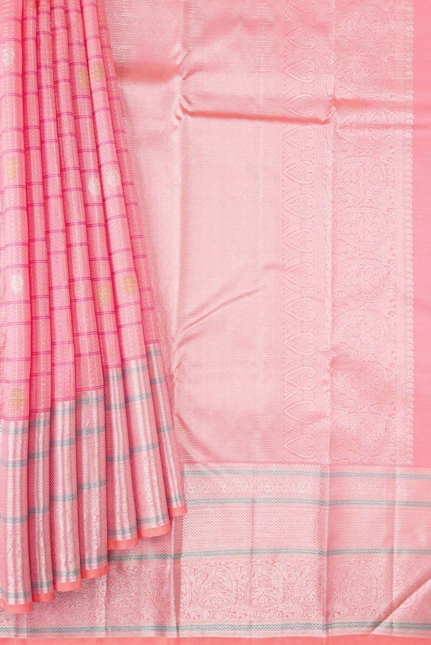 Pink Kanchipuram Silk Saree