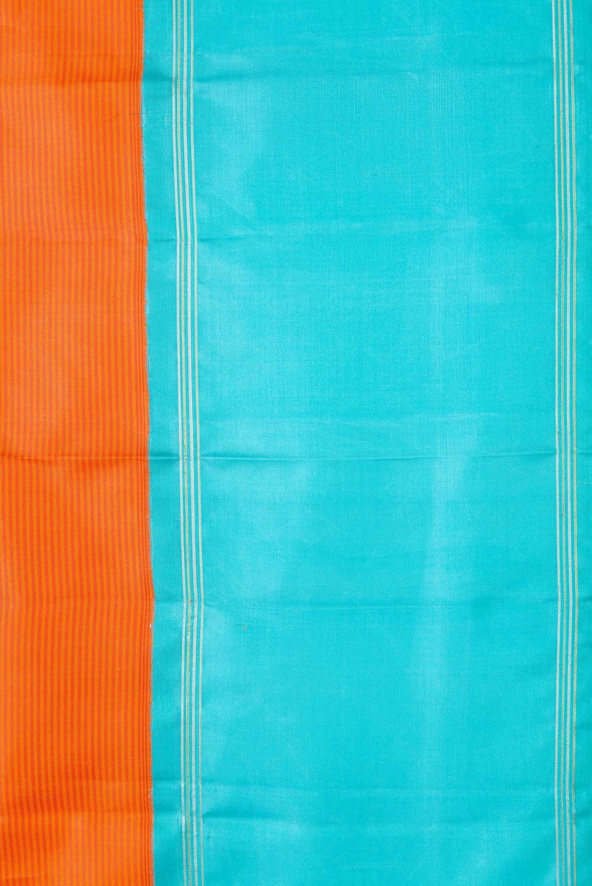 Orange Dual Tone Kanjivaram Silk Saree