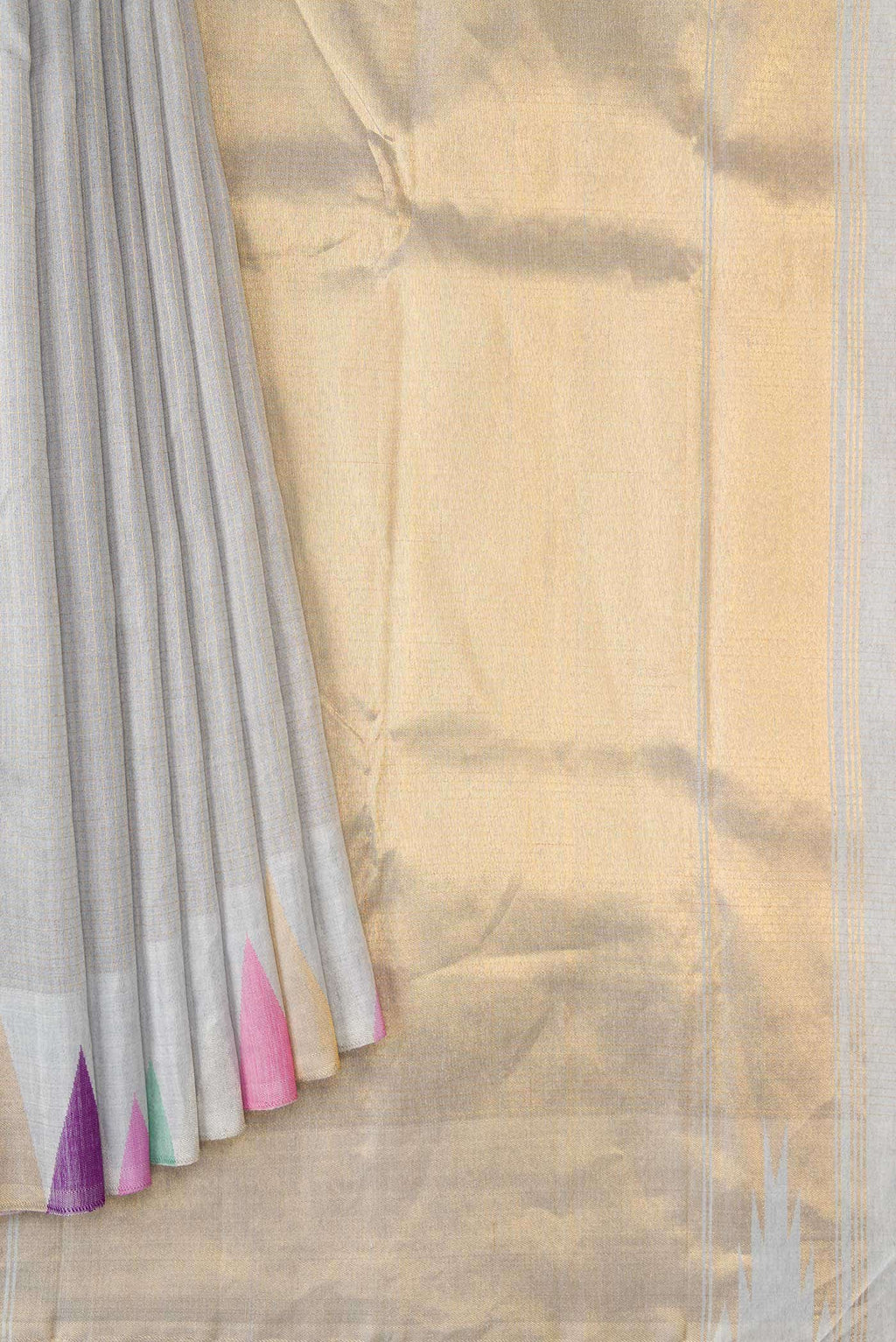 Grey Linen Saree