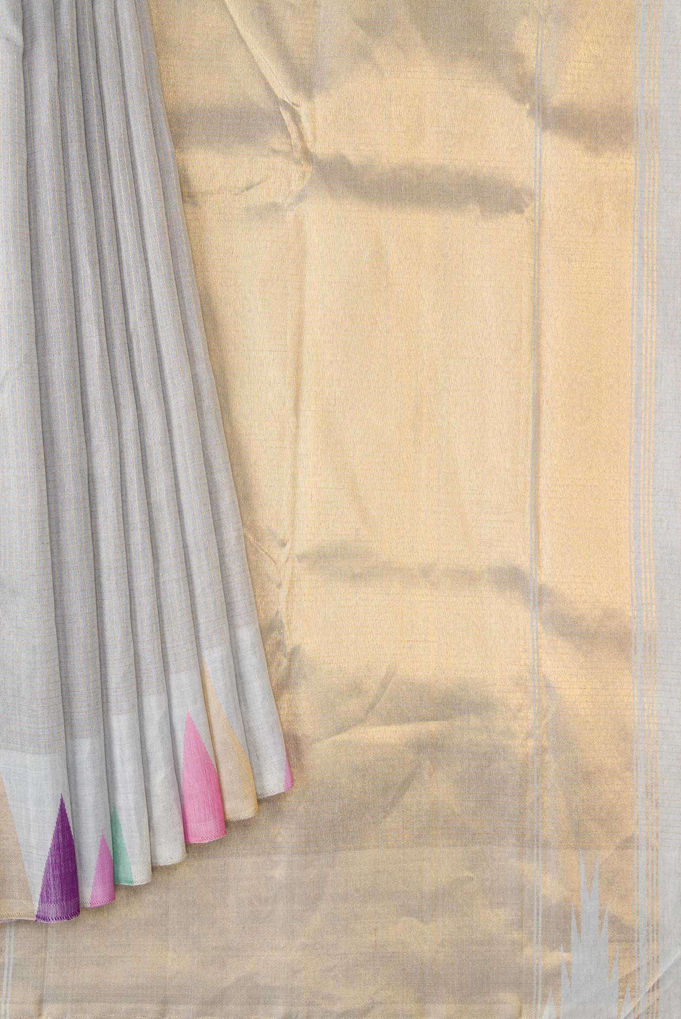 Grey Linen Saree