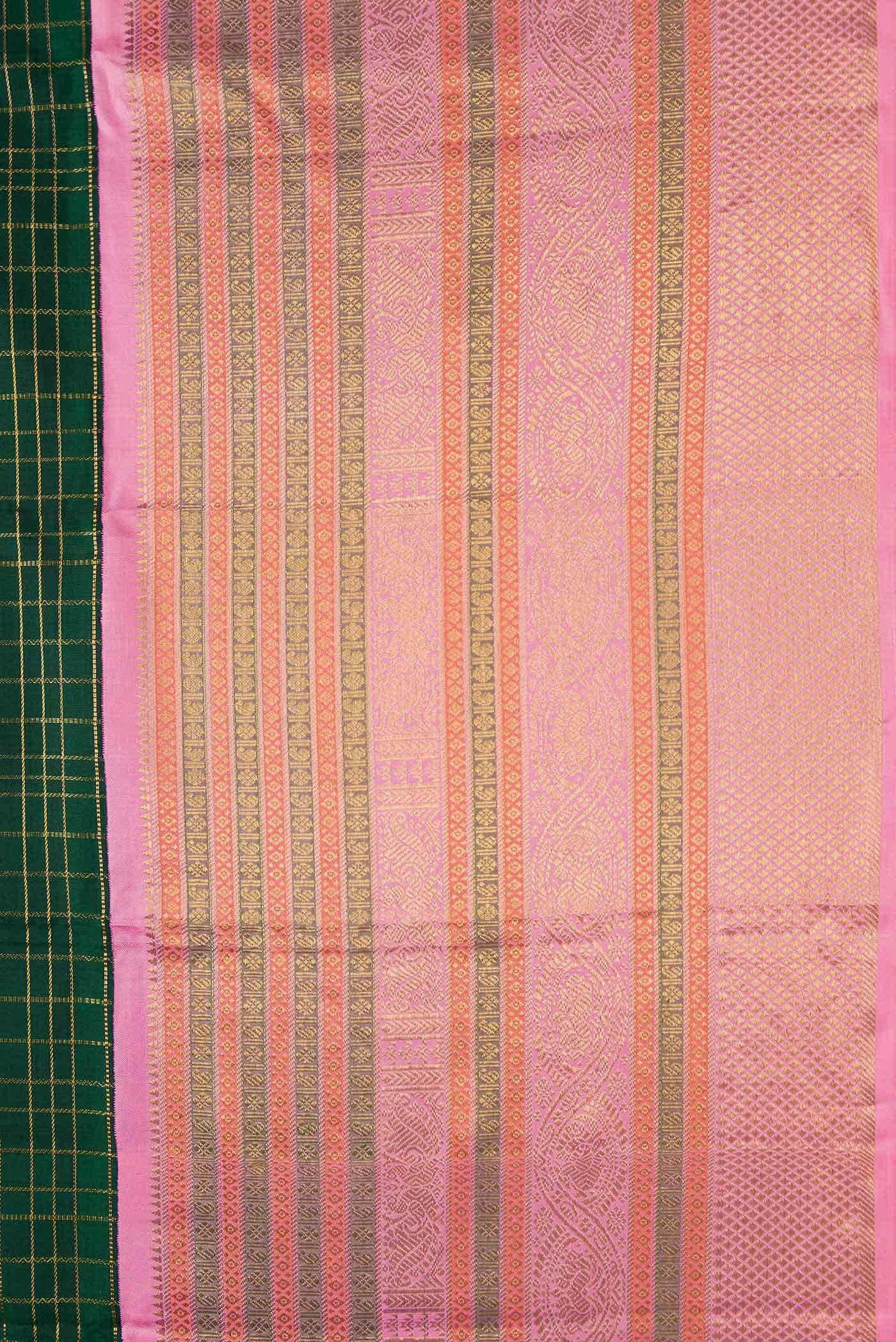 Green Dual Tone Kanchipuram Silk Saree
