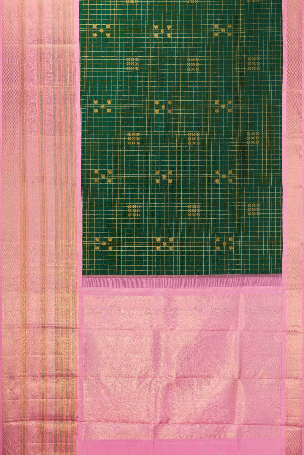 Green Dual Tone Kanchipuram Silk Saree